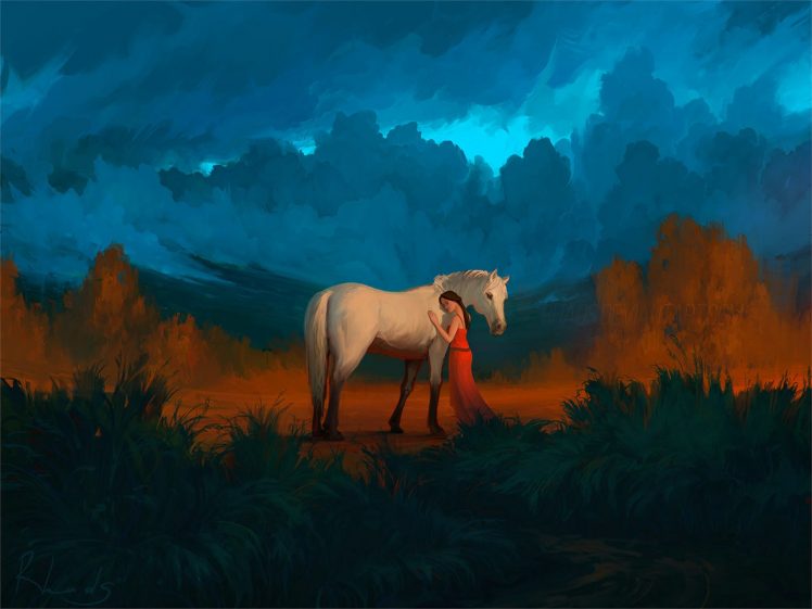 digital art, Artwork, Painting, Horse HD Wallpaper Desktop Background