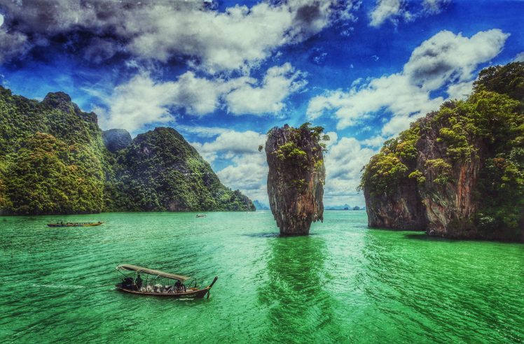 landscape, Water, Island, Ko Tapu, Thailand HD Wallpaper Desktop Background