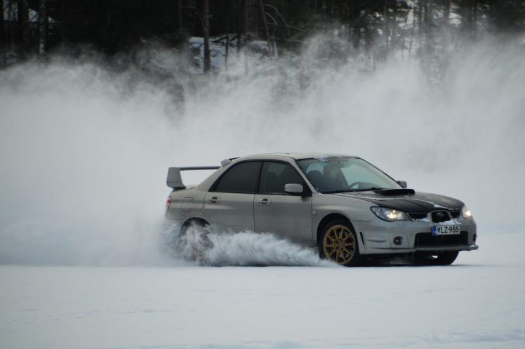 Subaru, Snow, Ice, Lake, Finland, Japanese cars, Car, Sports car HD Wallpaper Desktop Background
