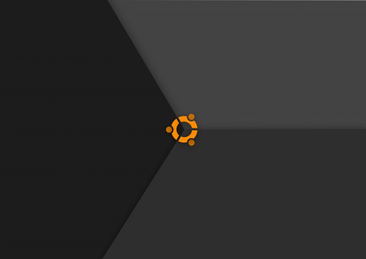 Ubuntu, Linux, Black,  grey, Simple background HD Wallpaper Desktop Background