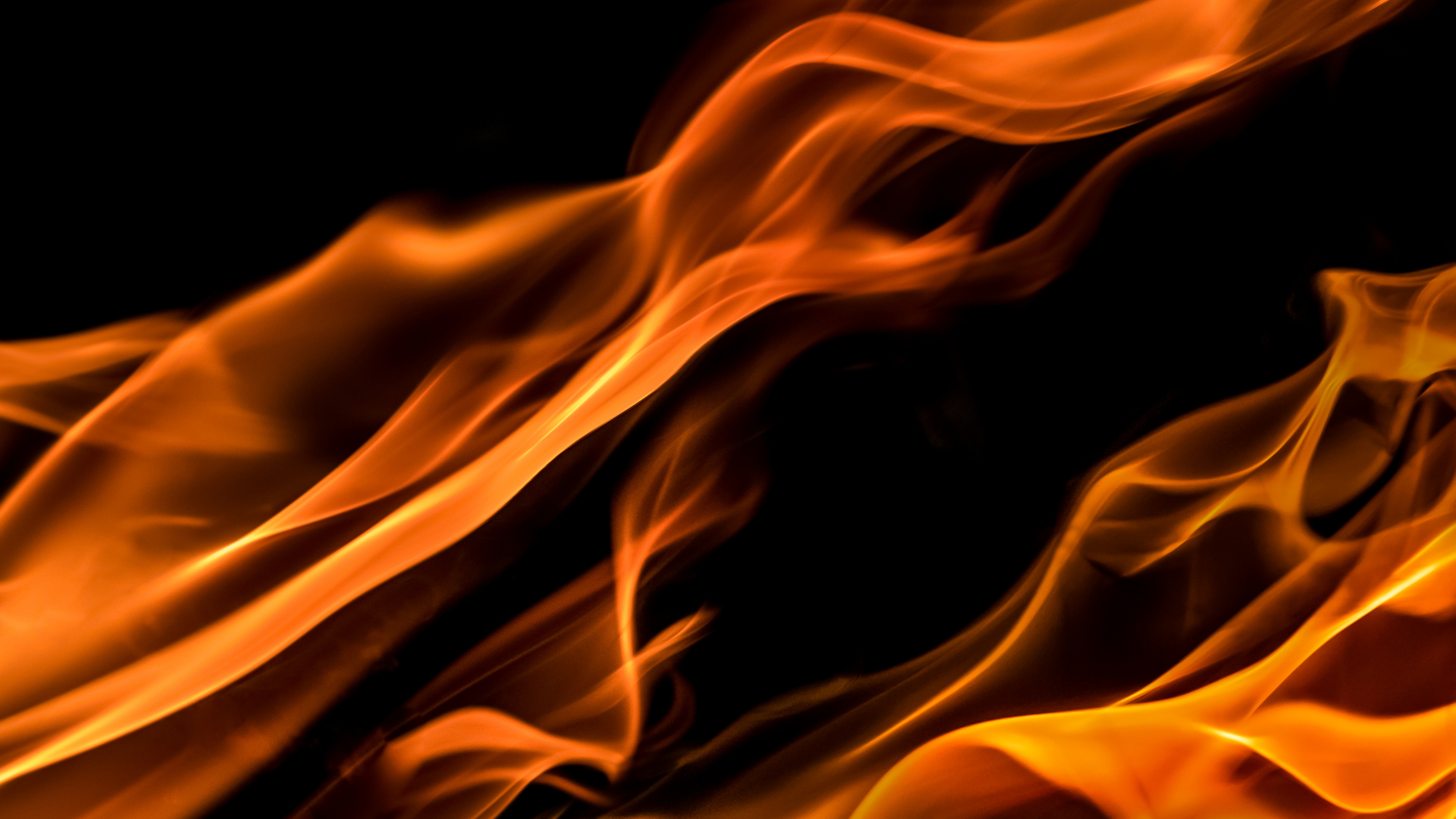 digital art, Minimalism, Fire, Black background, Orange, Burning