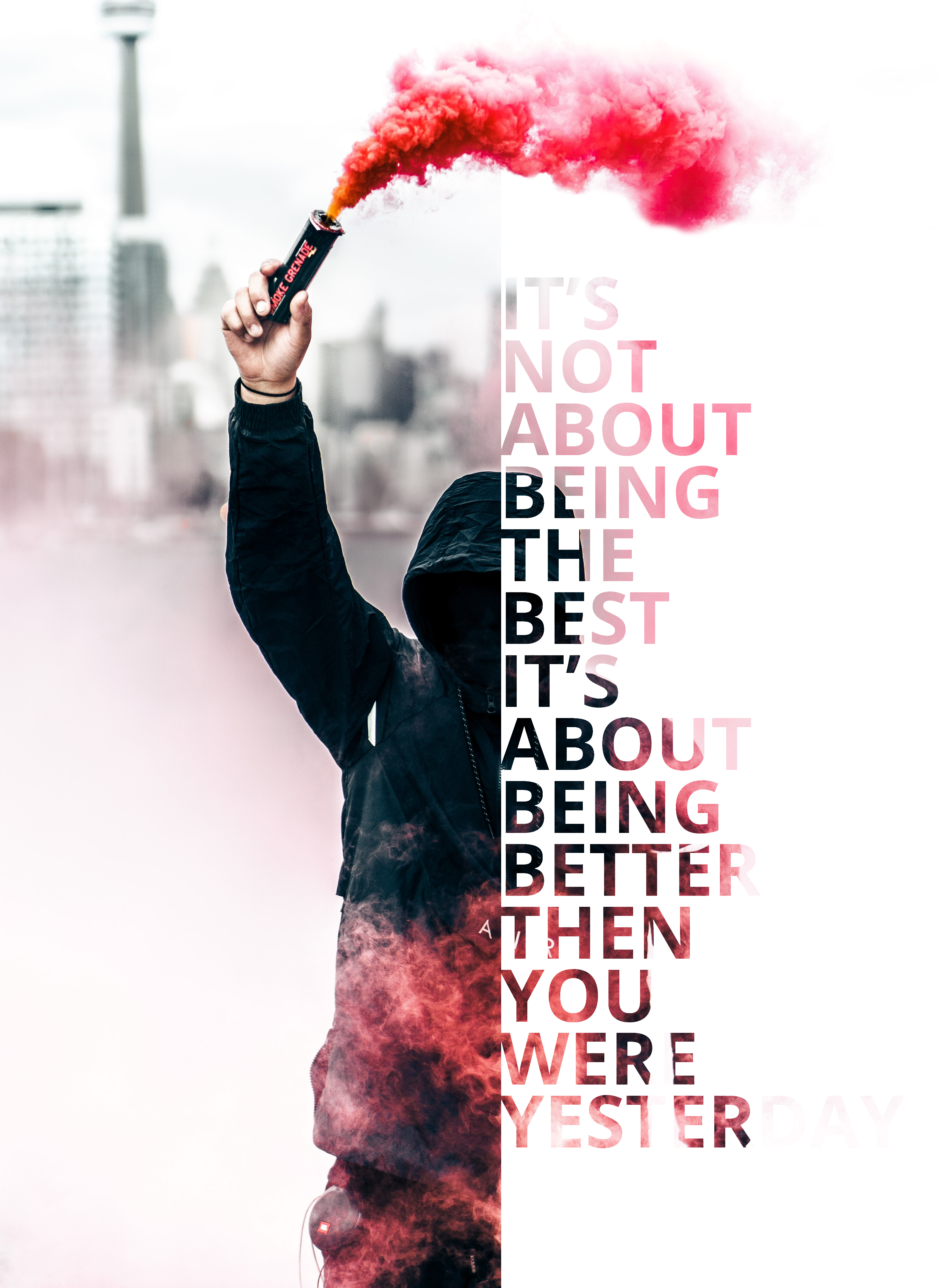 protestors, Typography, Colored smoke, Photoshop, Quote, Spelling Wallpaper