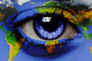 eyes, Eyelashes, Blue eyes, Digital art, World map, Continents, North America, Africa, South America, Europe, Asia, Australia