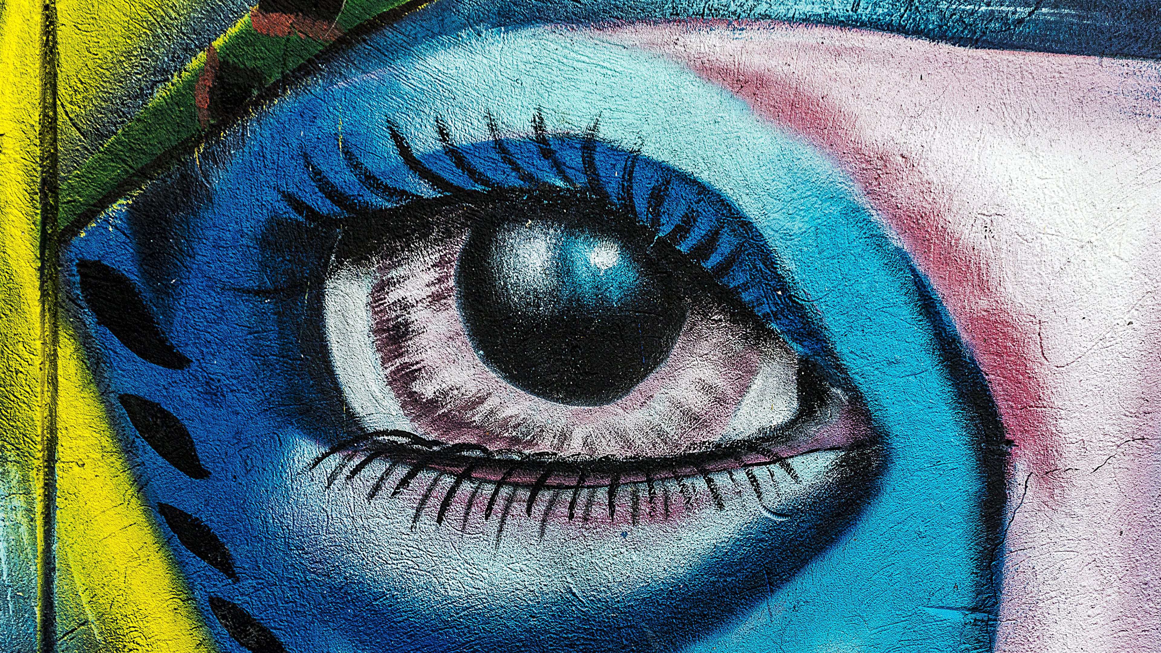 eyes, Eyelashes, Colorful, Artwork, Graffiti, Wall Wallpaper