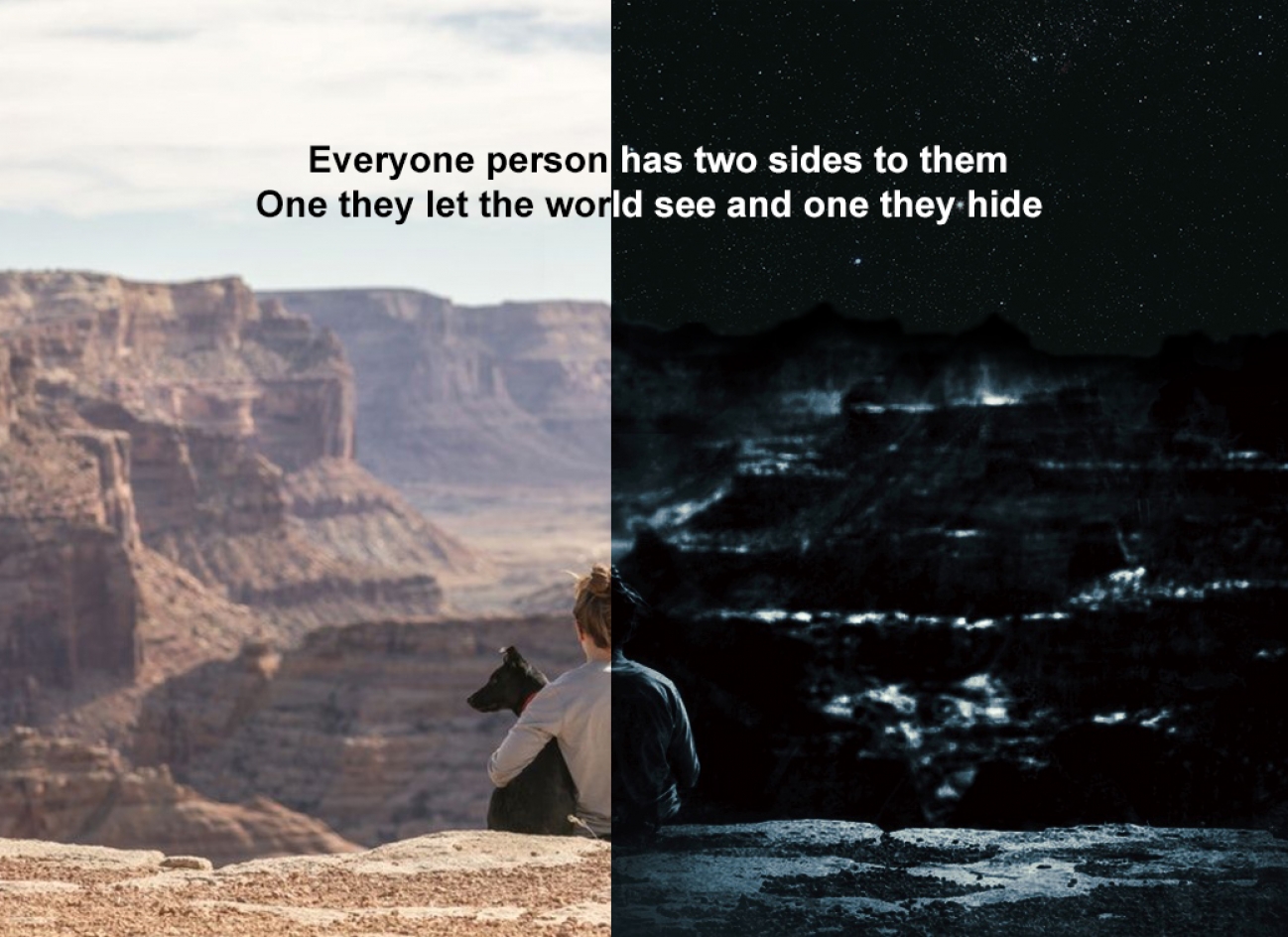 Two sides, Day and night, Grand Canyon Wallpaper