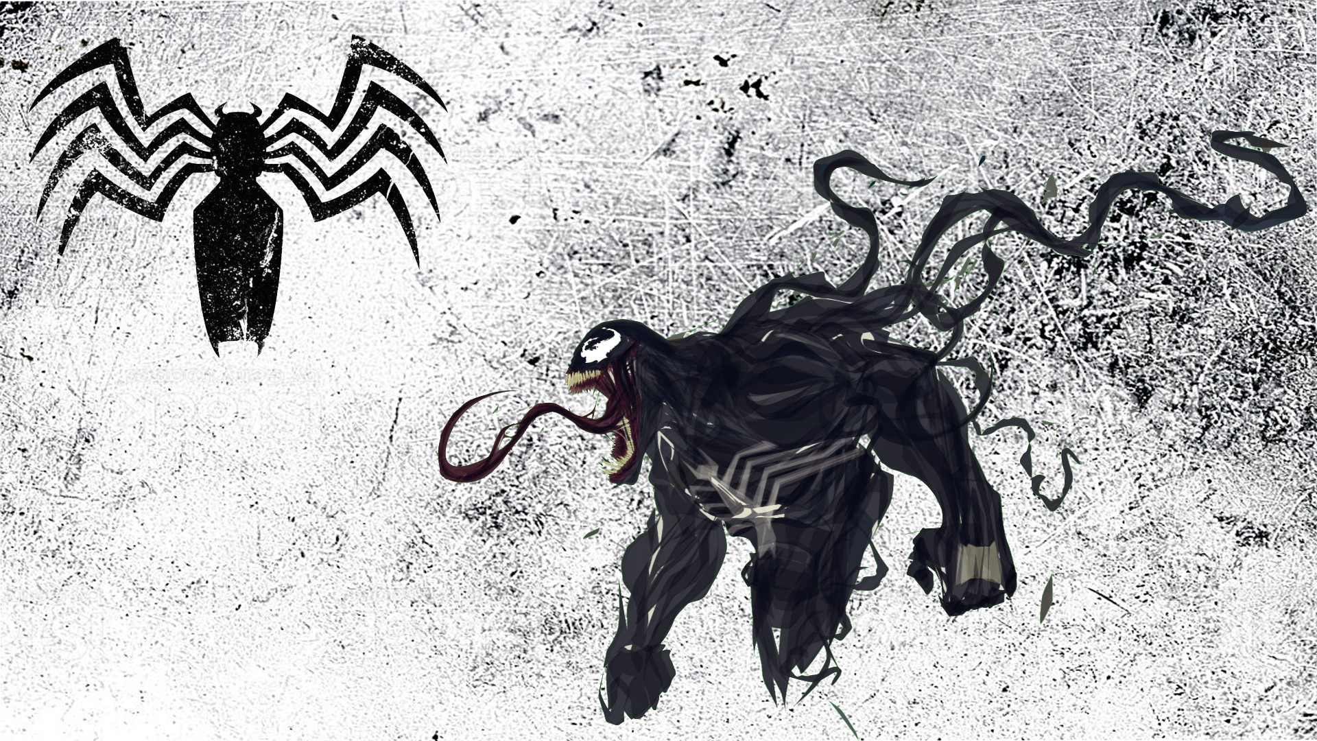 Spider Man, Venom, Symbols Wallpaper