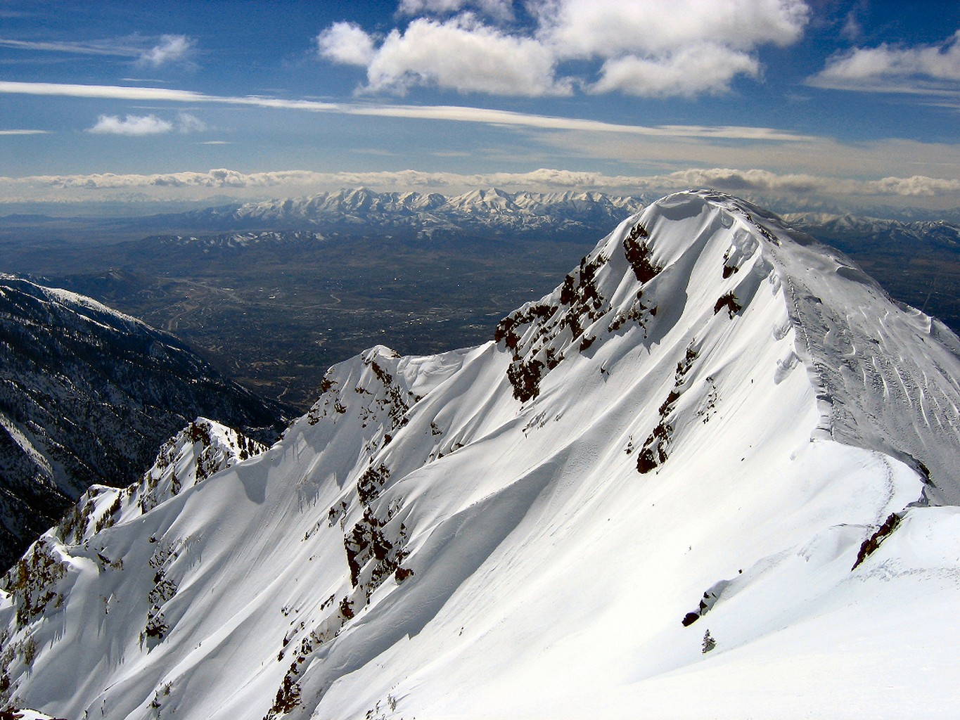 mountains, Snow, Peak, Summit, Landscape,   landscape Wallpaper