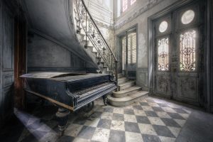 building, Old, Musical instrument, Piano, Abandoned