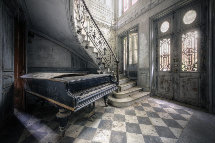 building, Old, Musical instrument, Piano, Abandoned HD Wallpaper Desktop Background