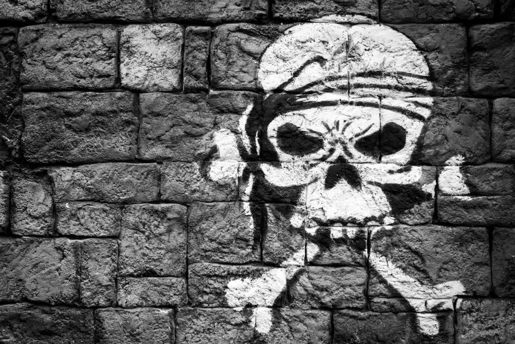 skull, Graffiti, Wall, Bricks HD Wallpaper Desktop Background