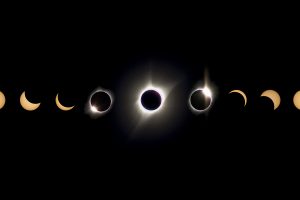 eclipse, Space, Moon, Sun rays, Sun
