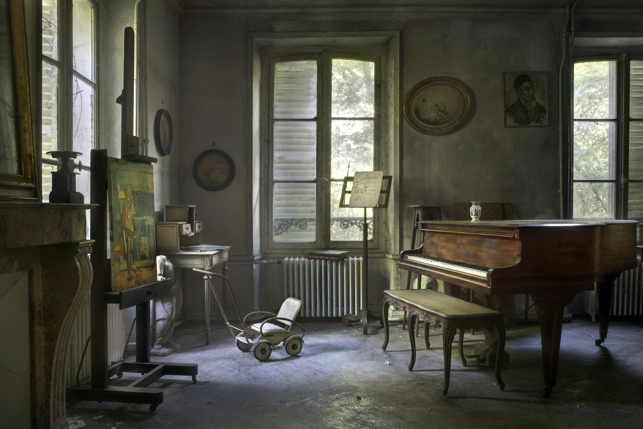 room, Interior, Piano, Musical instrument Wallpaper