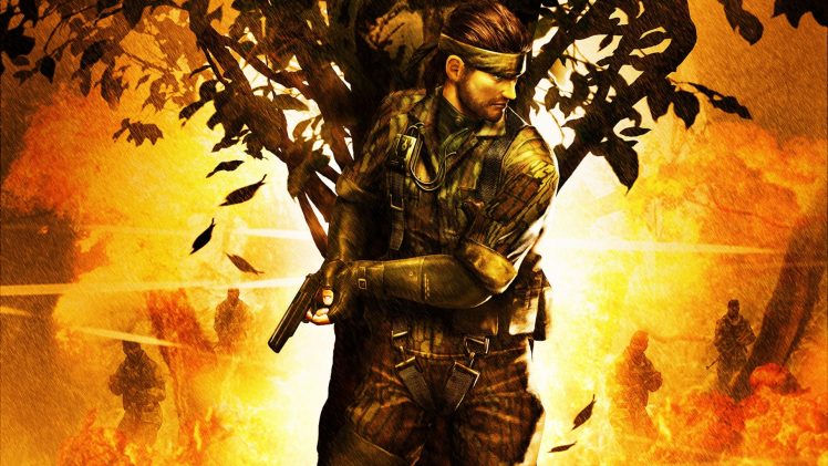 Naked Snake, Metal Gear Solid 3: Snake Eater, Metal Gear Solid, Video games, PlayStation 2, Big Boss, Orange, Warm colors HD Wallpaper Desktop Background