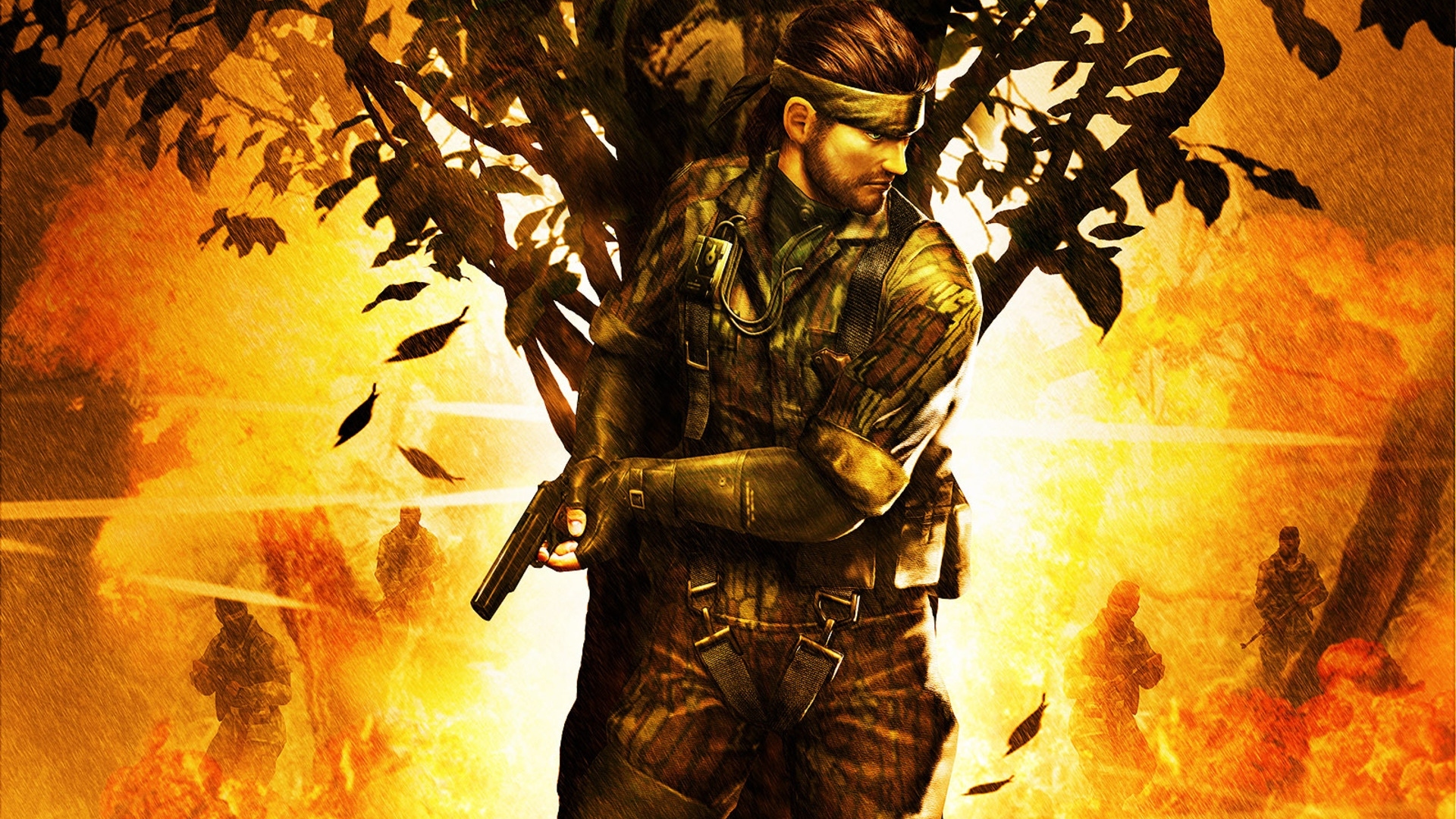 Naked Snake, Metal Gear Solid 3: Snake Eater, Metal Gear Solid, Video games, PlayStation 2, Big Boss, Orange, Warm colors Wallpaper