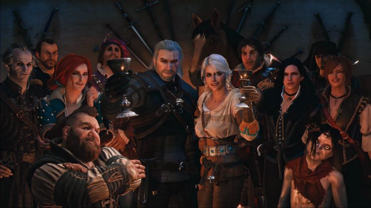Geralt of Rivia, Triss Merigold, Jaskier, Lambert, The Witcher, The Witcher 3: Wild Hunt, Cirilla, Yennefer of Vengerberg, Ciri HD Wallpaper Desktop Background