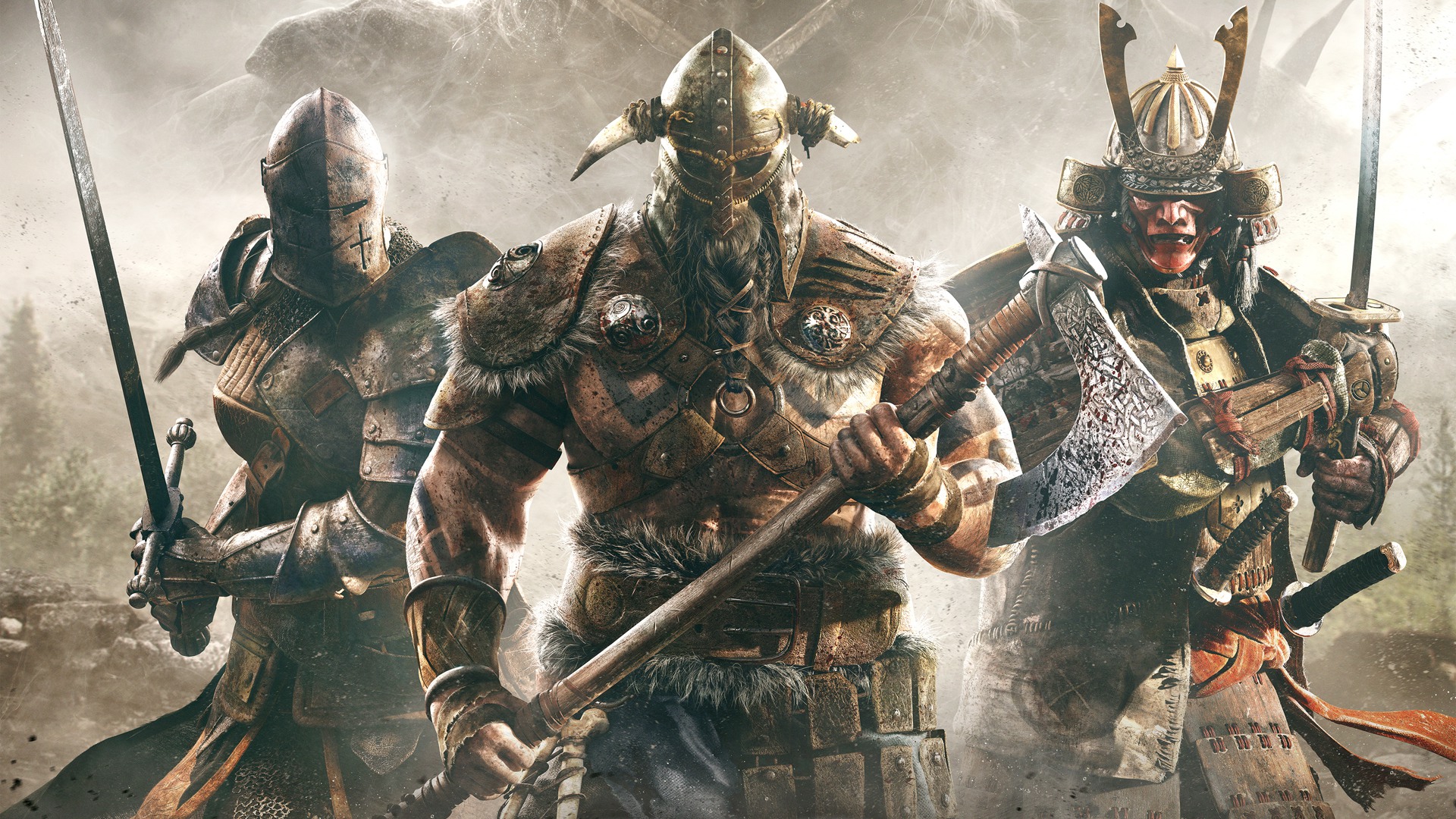 knight, Video games, For Honor, Samurai, Viking Wallpaper