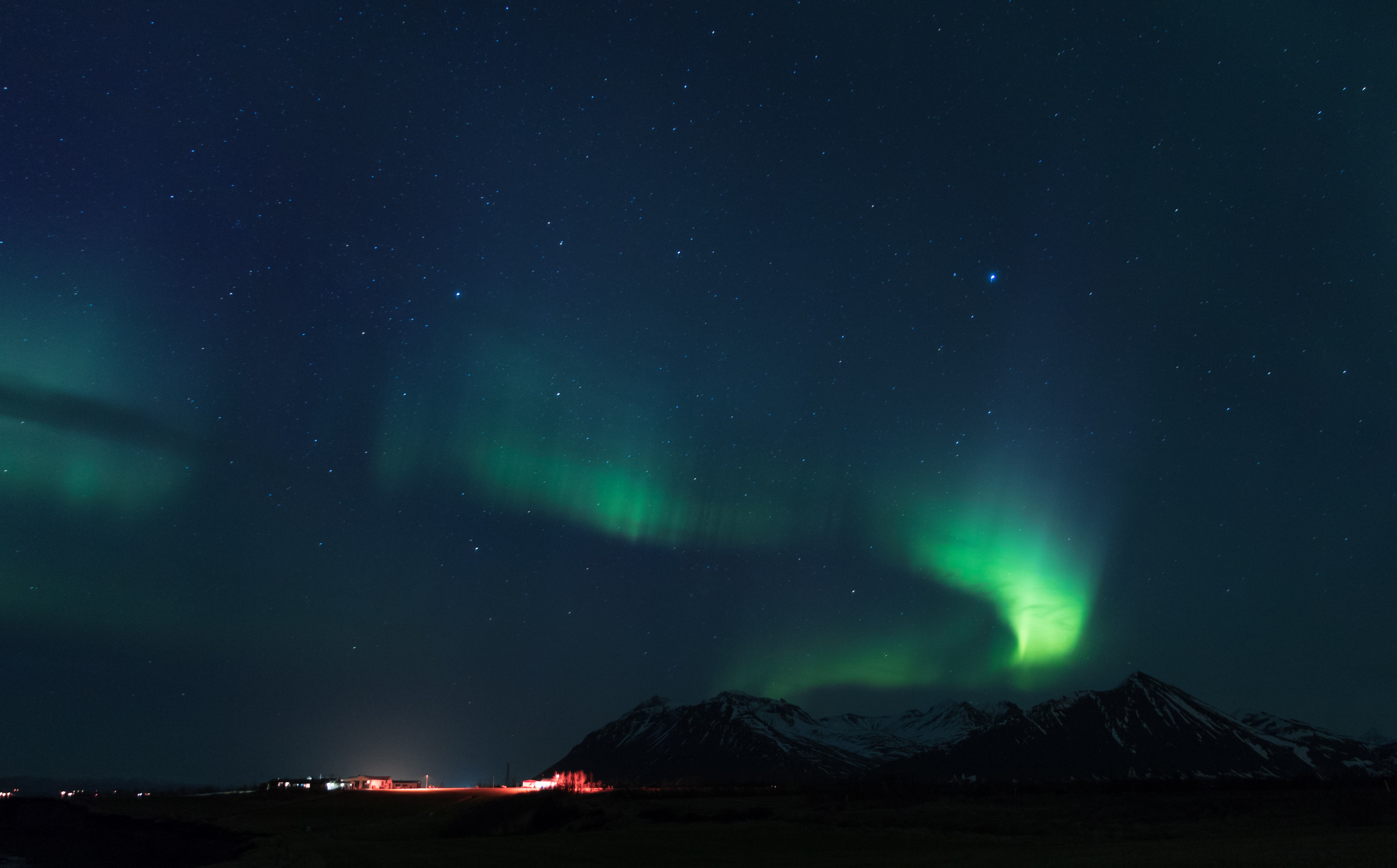 aurorae, Night, Nature, Starry night Wallpaper