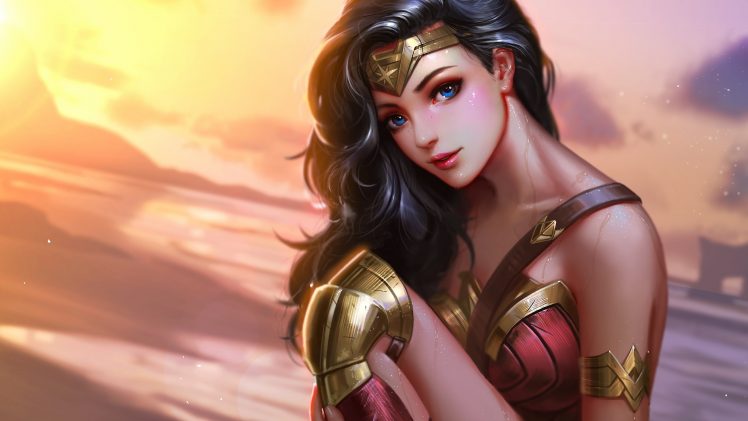 Wonder Woman, Thighs, Brunette, Women, DC Comics, Movies, Liang Xing HD Wallpaper Desktop Background