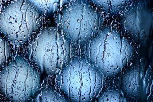 photography, Blue, Water, Glass, Fence, Water on glass, Blurred, Water drops, Square, Depth of field