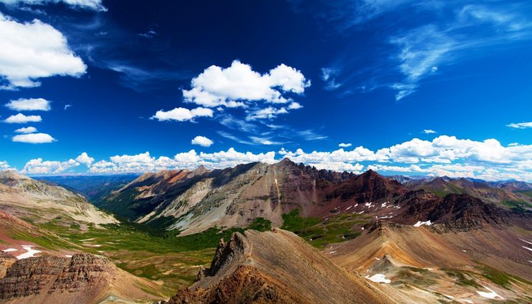 clouds, Sky, Mountains, Valley HD Wallpaper Desktop Background