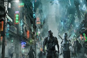 cyber, Cyberpunk, Science fiction, Fantasy art, Digital art