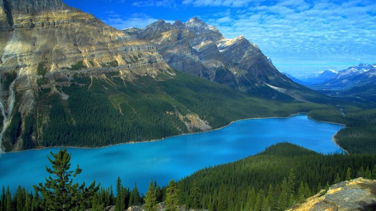 mountains, Lake, Forest, Landscape HD Wallpaper Desktop Background