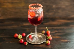 food, Drinking glass, Red, Strawberries, Fruit
