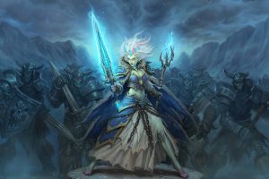 Jaina Proudmoore, Hearthstone: Heroes of Warcraft, Hearthstone, Warcraft, Cards, Artwork, Knights of the frozen throne, Death Knight, Video games