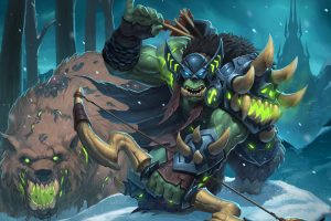 Rexxar, Hearthstone: Heroes of Warcraft, Hearthstone, Warcraft, Cards, Artwork, Knights of the frozen throne, Death Knight, Video games, Misha
