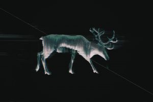 glitch art, Abstract, Elk, Reindeer, Caribou