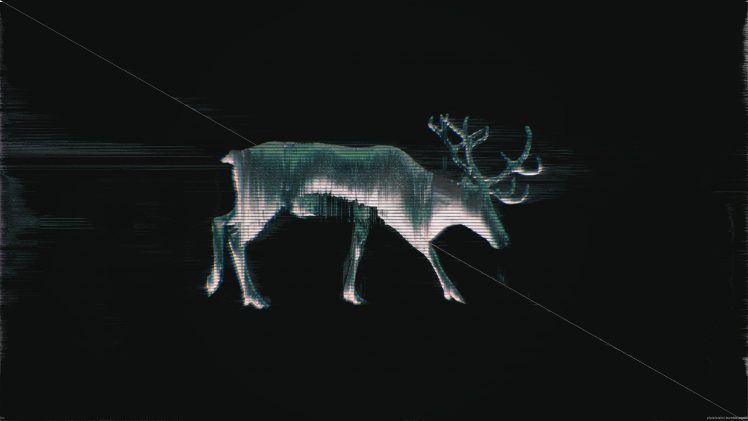 glitch art, Abstract, Elk, Reindeer, Caribou HD Wallpaper Desktop Background