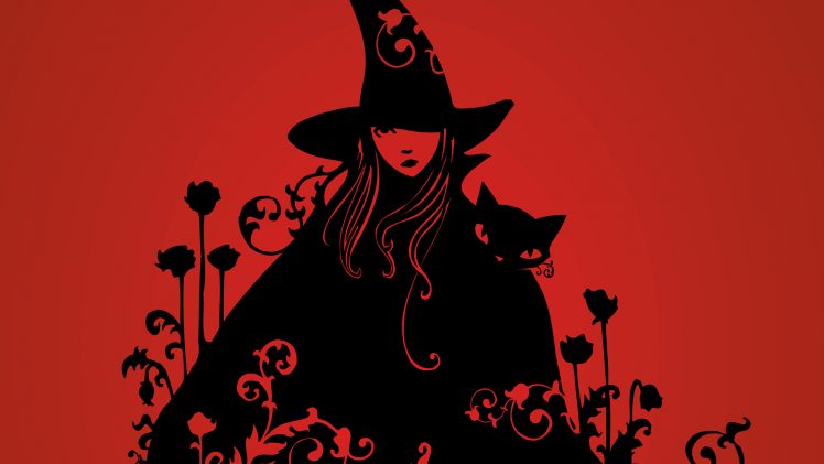 witch, Cat HD Wallpaper Desktop Background