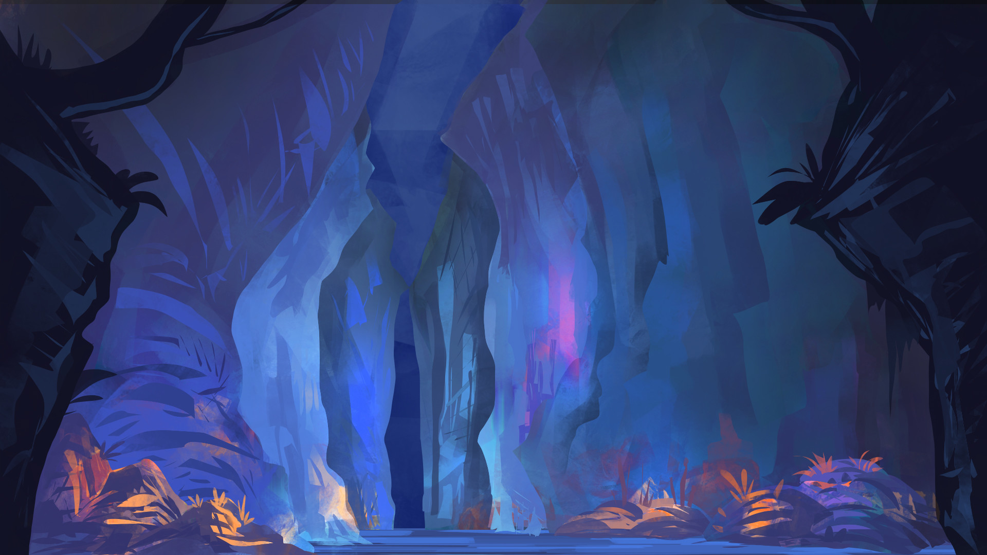 digital art, Canyon Wallpaper