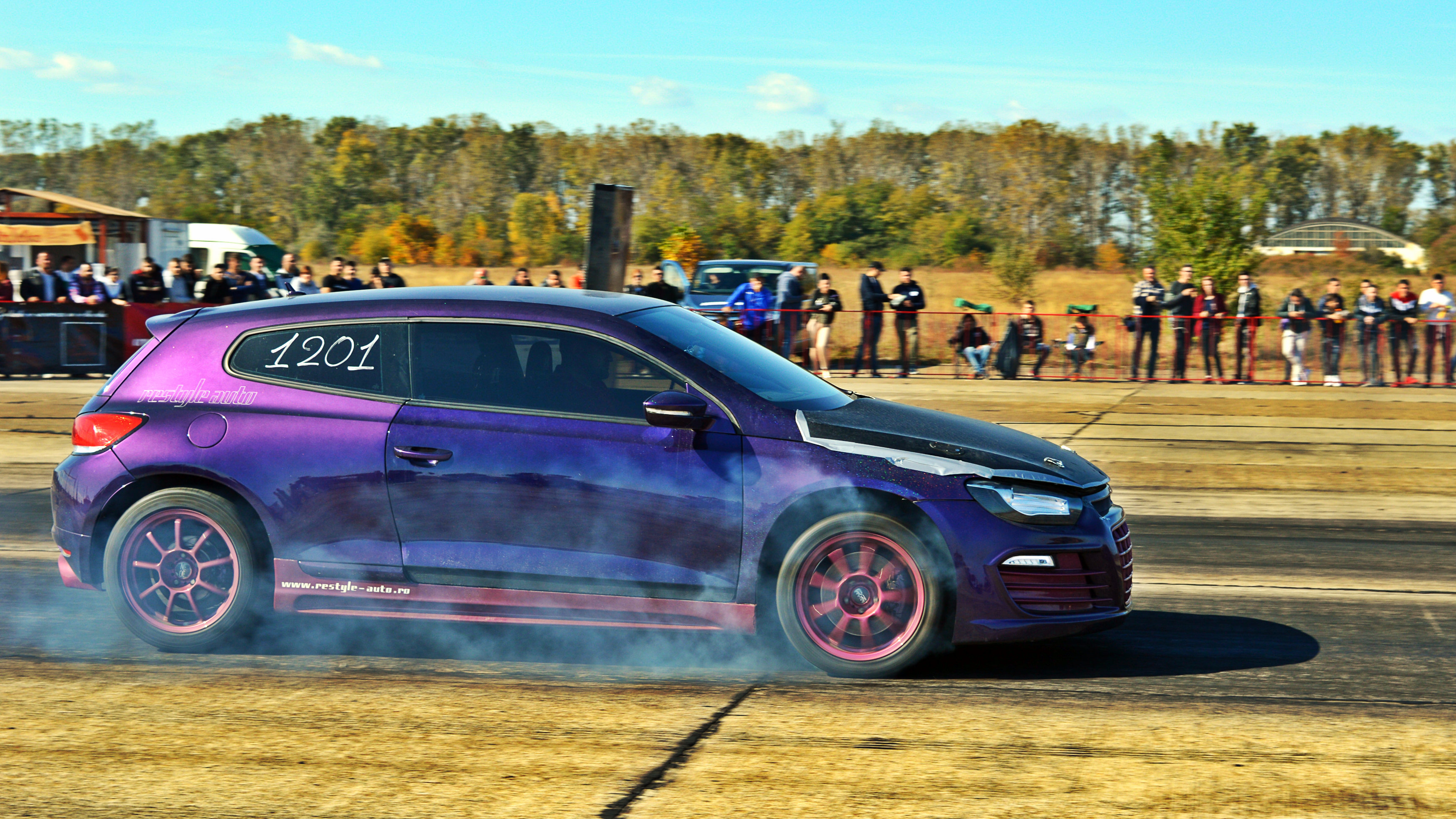 Drag Racing Romania,  Romania, Ianca, Volkswagen, Volkswagen Scirocco, Smoke Wallpaper