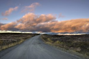road, Sky, Landscape, Clouds