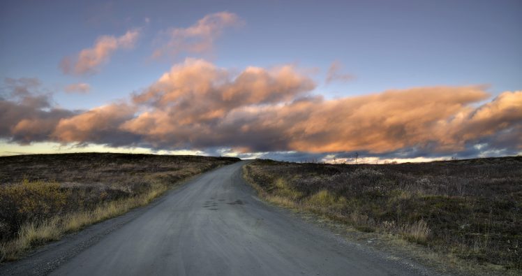 road, Sky, Landscape, Clouds HD Wallpaper Desktop Background