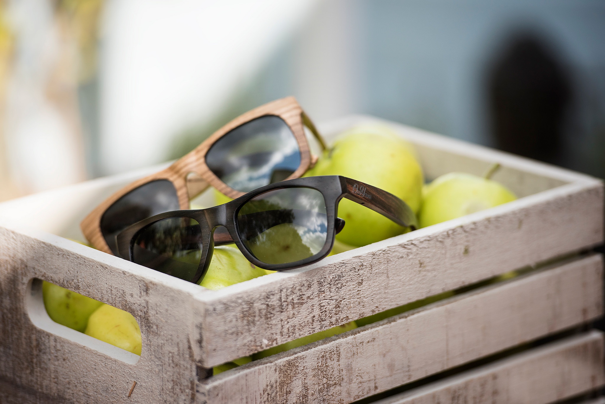 sunglasses, Food, Fruit, Apples Wallpaper