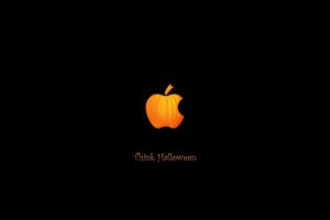 Halloween, Apple Inc., Pumpkin, Black background