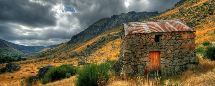 hut, Valley, Hills HD Wallpaper Desktop Background