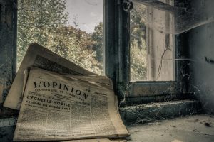 newspapers, Window, Ruin, Abandoned