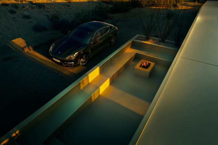 car, Vehicle, Porsche, Porsche Panamera, CGI, Sunset, Architecture HD Wallpaper Desktop Background