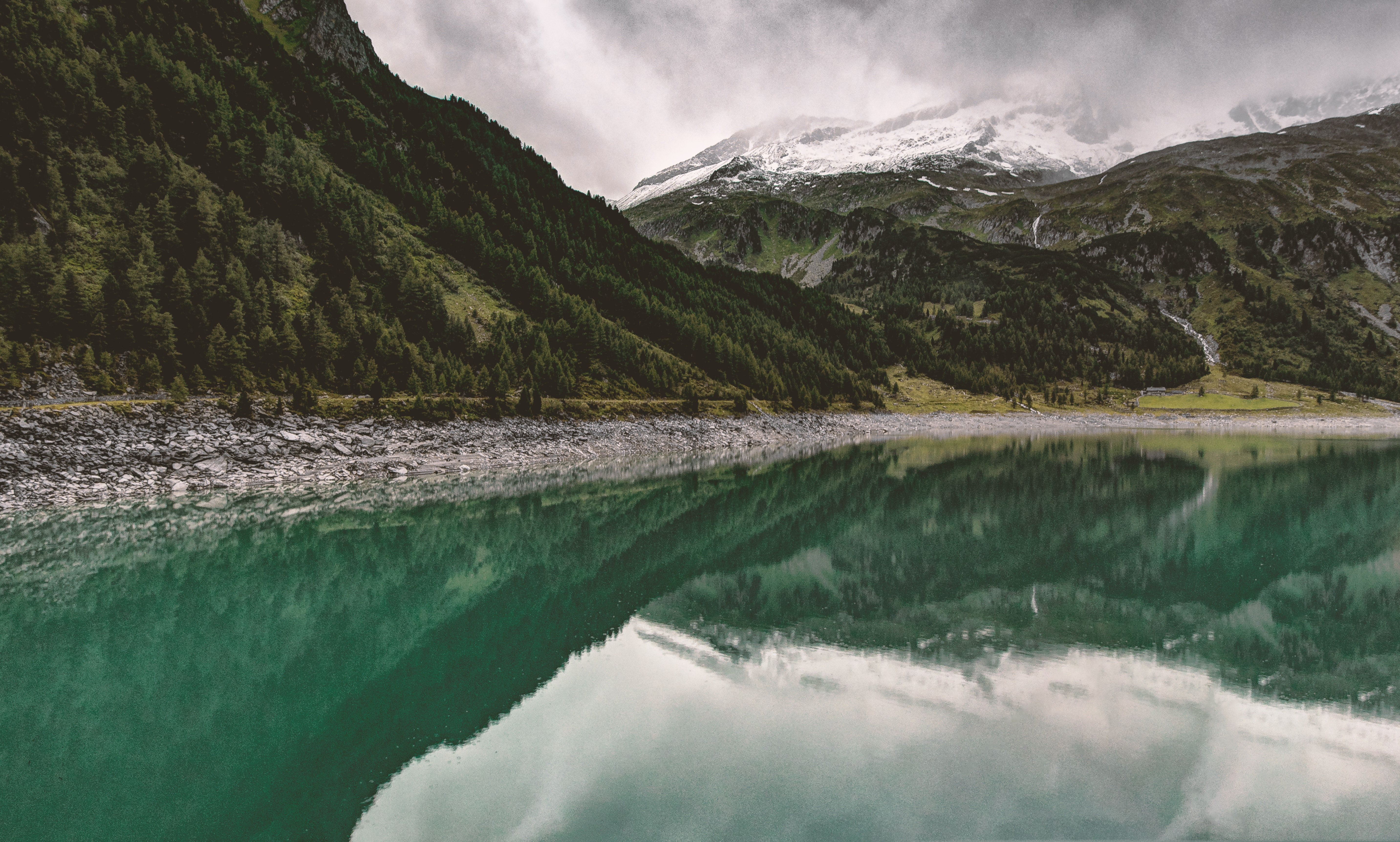 nature, Water, Trees, Snow Wallpaper