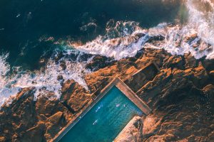 nature, Water, Rock, Aerial view, Landscape, Sea