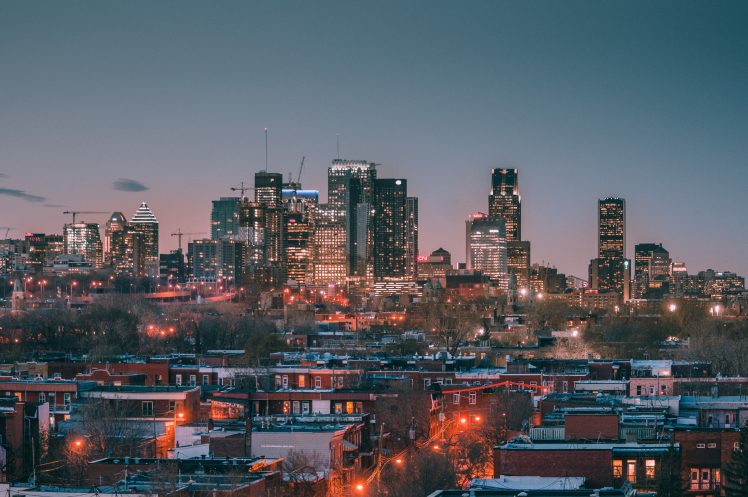city, Canada, Lights, Skycrapers, Montreal HD Wallpaper Desktop Background
