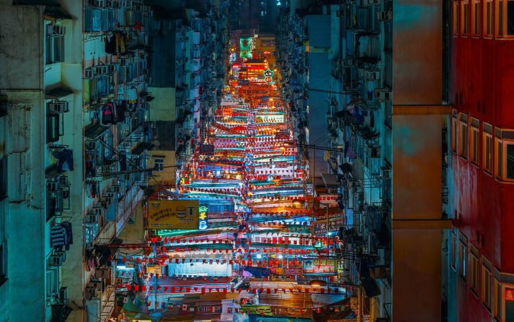 cityscape, Hong Kong, Street HD Wallpaper Desktop Background