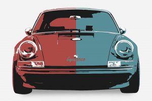 car, Illustration, Porsche Carrera 4, Porsche, Artwork