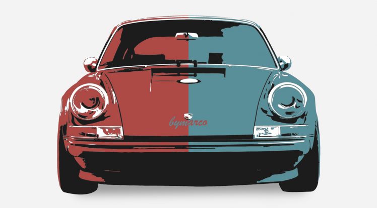 car, Illustration, Porsche Carrera 4, Porsche, Artwork HD Wallpaper Desktop Background