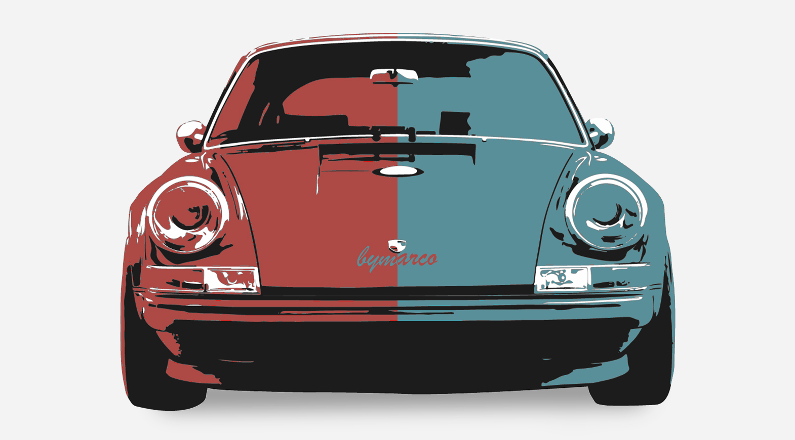 car, Illustration, Porsche Carrera 4, Porsche, Artwork Wallpaper