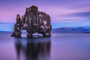 nature, Landscape, Water, Long exposure, Rock formation, Clouds, Sea, Mountains, Rock, Imagination, Reflection, Hvítserkur, Iceland