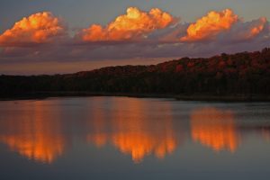 nature, Landscape, Water, Clouds, Fall, Trees, Forest, Lake, Sunset, Reflection